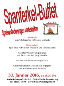 Spanferkel-Buffet - Vor-Info