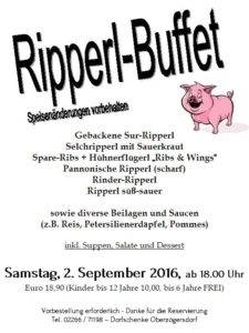 Ripperl-Buffet 2016
