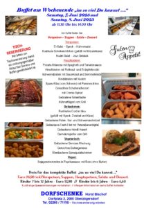 Mittags-Menü-Buffet Mi.-Fr. // Grosses Wochenend-Buffet Sa.+So.